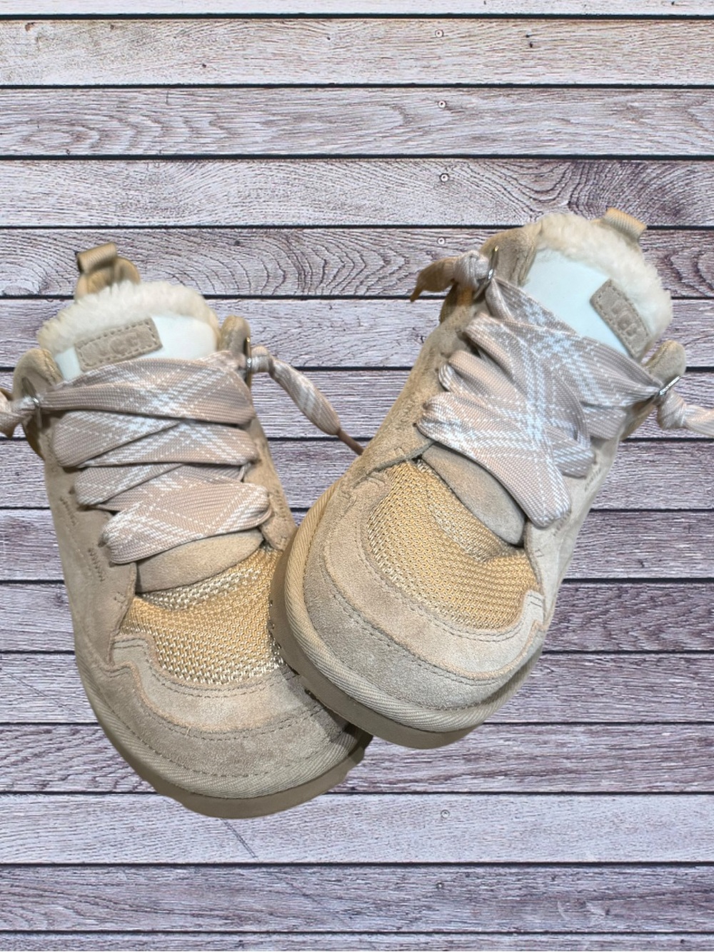 UGG Lowmel Sneakers Sand Tan Chunky Viral Suede Ankle Booties Size Hack 7.5 / 8 - Picture 10 of 16